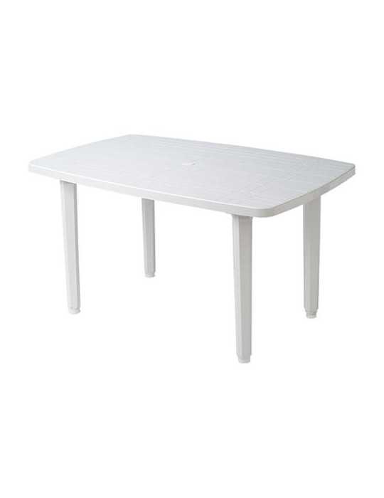 Mesa rectangular 140x90 cm blanca 4022 GARDENLIFE