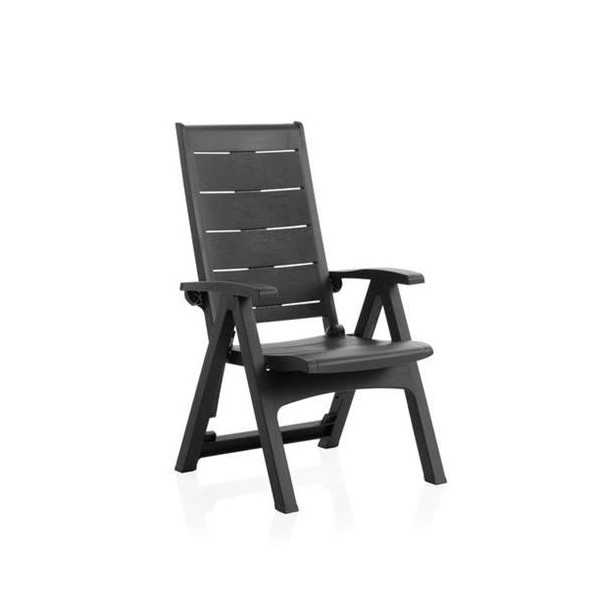 Sillon multiposiciones legno antracita resina 5533 BERNER