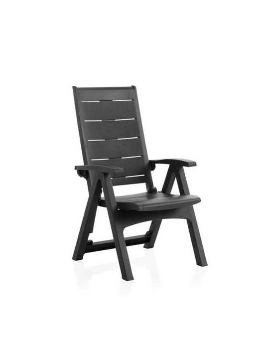 Sillon multiposiciones legno antracita resina 5533 BERNER