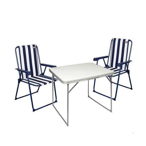 Set mesa 80x60x70 cm+2 sillas plegs 53x47x40/85cm COLOR BABY