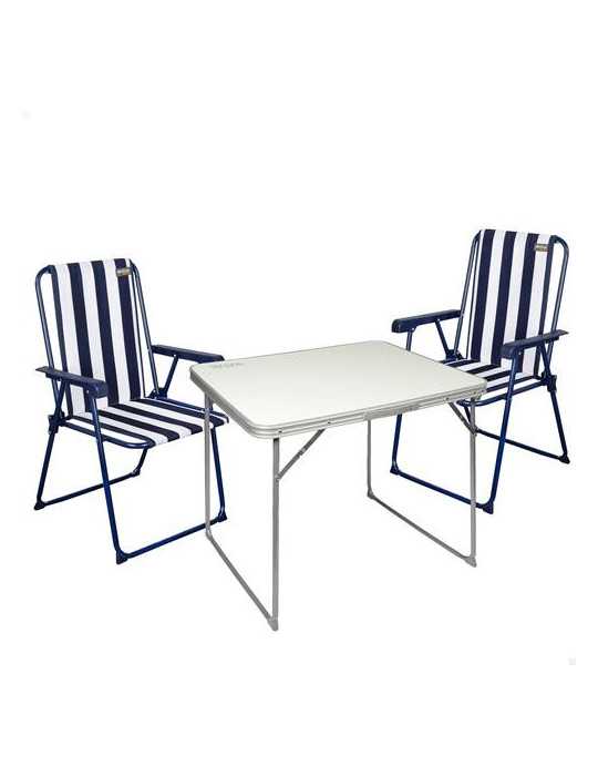 Set mesa 80x60x70 cm+2 sillas plegs 53x47x40/85cm COLOR BABY