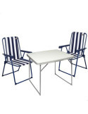 Set mesa 80x60x70 cm+2 sillas plegs 53x47x40/85cm COLOR BABY