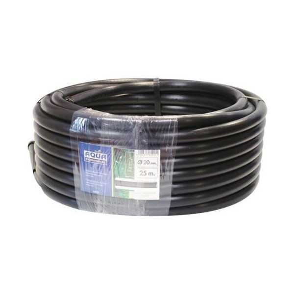 Tuberia de polietileno 25 mm 50 m negro lisa 62550 AQUACENTER