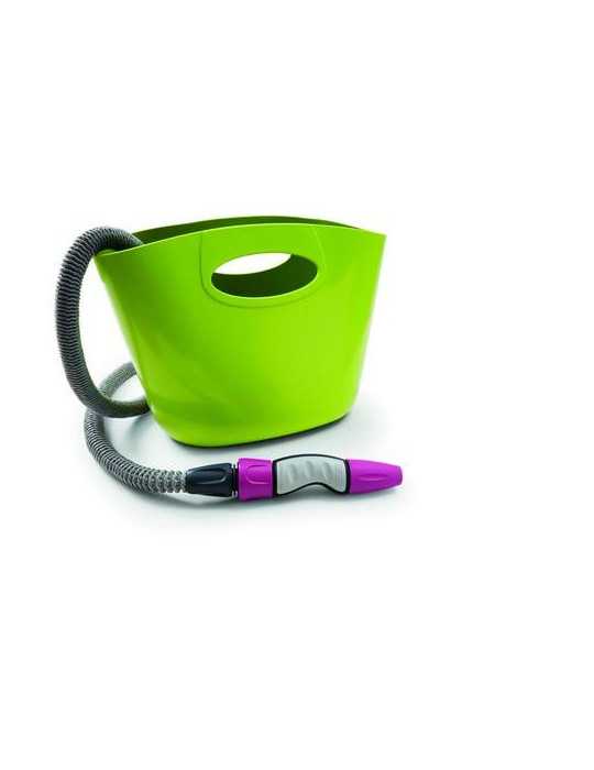 Cesta c/15m. manguera exten.+ acc. aquapop 15 lima HOZELOCK