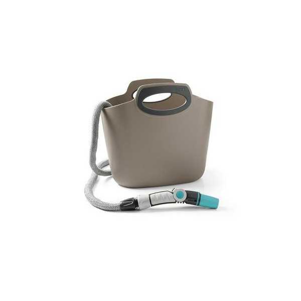Kit manguera bolsa extensible 30m gris aquapop HOZELOCK