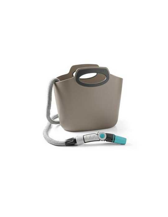 Kit manguera bolsa extensible 30m gris aquapop HOZELOCK