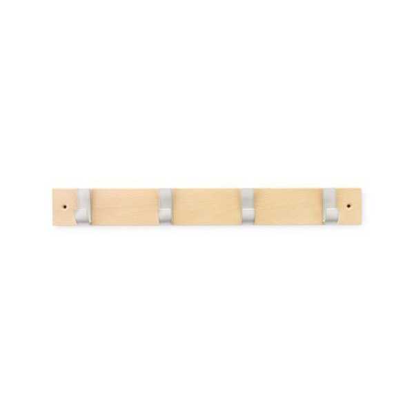 Colgador haya 4 ganchos acero/natural 3704-8 SAINT GENIS