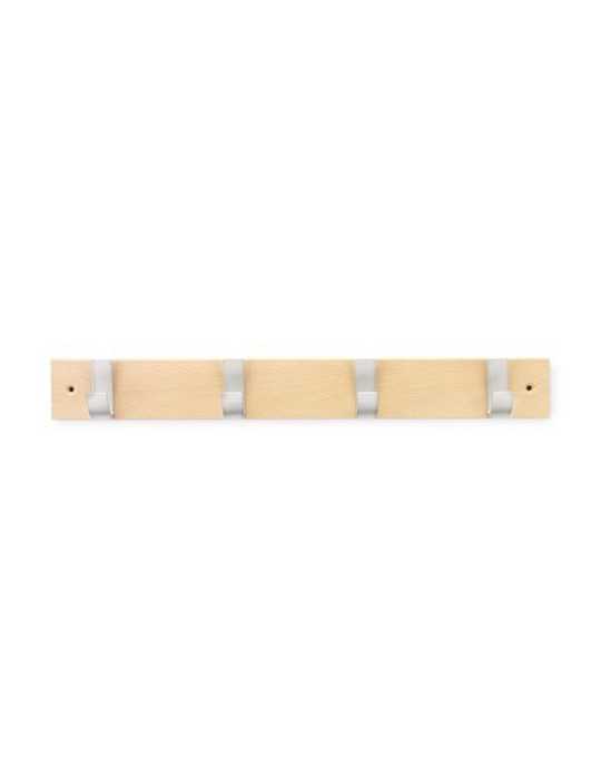 Colgador haya 4 ganchos acero/natural 3704-8 SAINT GENIS