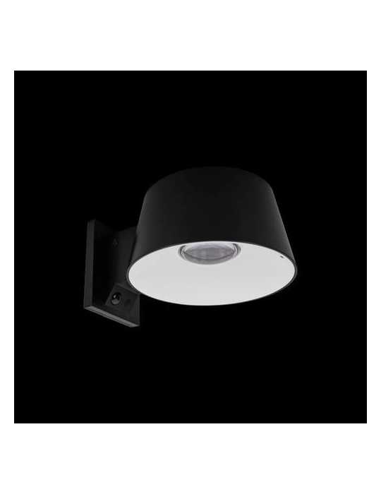 Aplique solar pared 1000lm 4000k ip54 negro ASLO