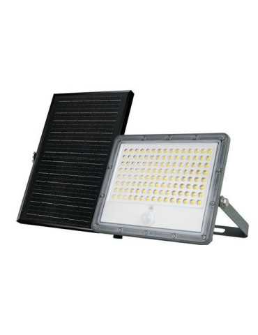 Foco solar con pir y panel solar externo ip65 12w LUCECO