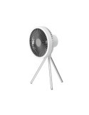 Ventilador portatil recargable led 5.5w blanco CRISTAL RECORD