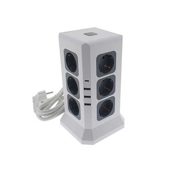 Base torre 12 tomas y 3 usb + 1 tipo c 76800 OSCA
