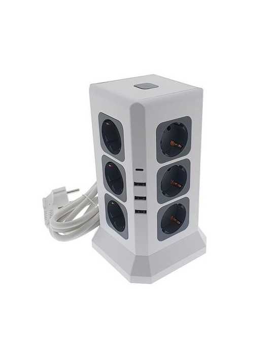 Base torre 12 tomas y 3 usb + 1 tipo c 76800 OSCA
