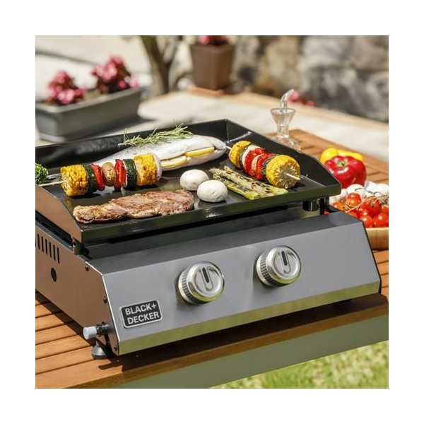 Plancha asar gas 2 fuegos 4900e BLACK&DECKER