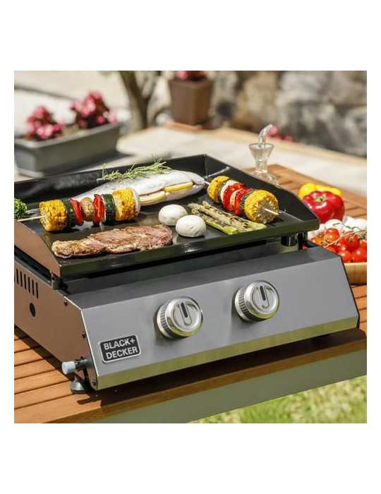 Plancha asar gas 2 fuegos 4900e BLACK&DECKER