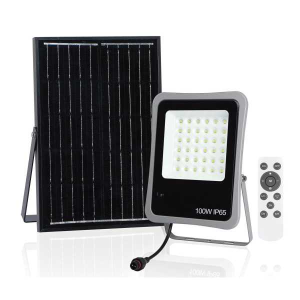 Foco solar 100 w con mando a distancia AYERBE