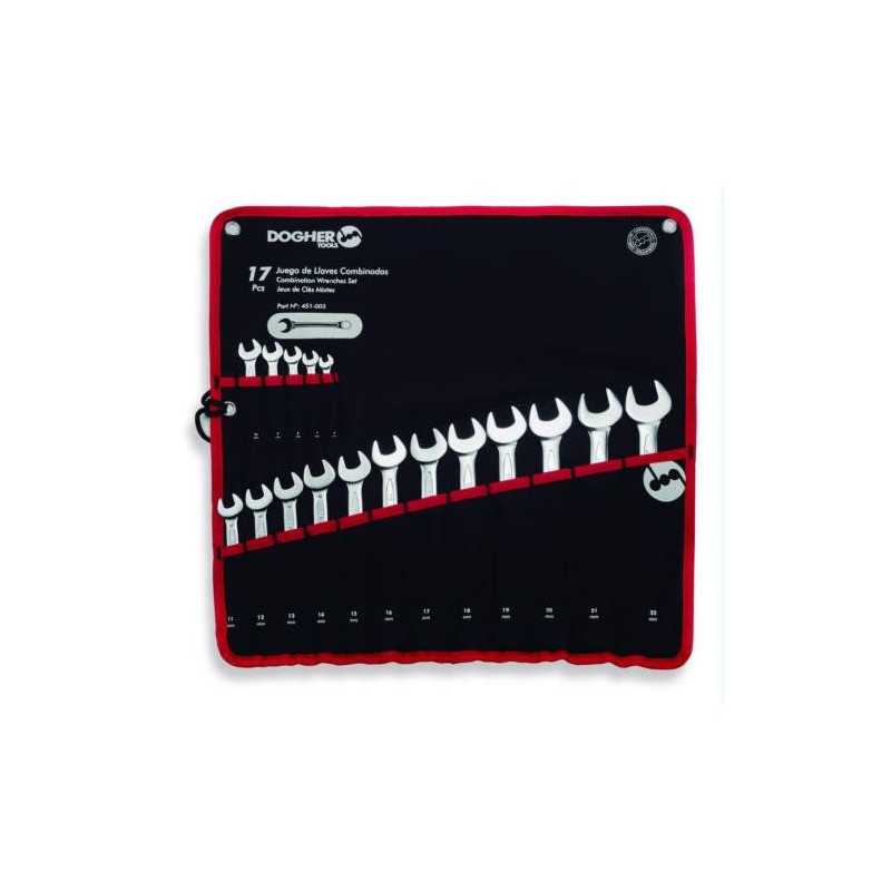 Bolsa nylon DOGHER 17 llaves combinadas 6-22mm