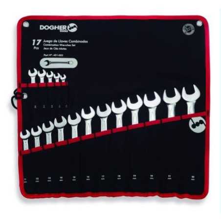 Bolsa nylon DOGHER 17 llaves combinadas 6-22mm