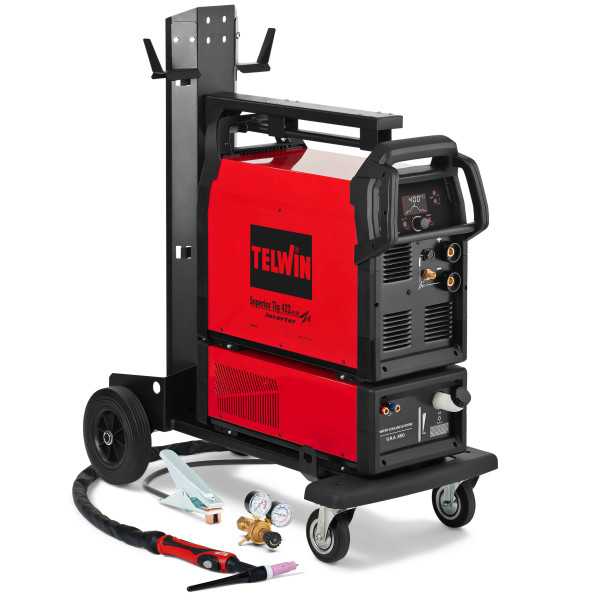 Soldador TIG Superior tig 422 ac/dc aqua+a cc+carro te-816803 TELWIN