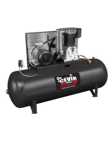 Compresor correa pro estacionario 500 litros 10hp trifasico 400v ca-pro500-10tf CEVIK