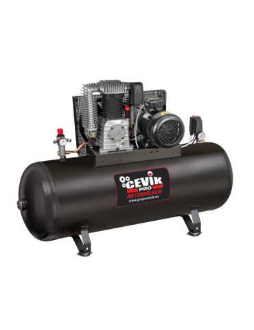 Compresor correa pro estacionario 500 litros 14bar 7,5hp trifasico 400v ca-pro514-7.5tf CEVIK