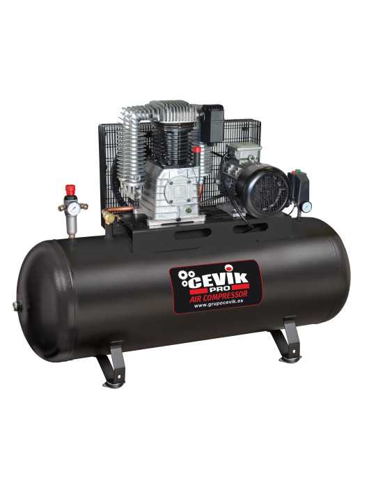 Compresor correa pro estacionario 270 litros 5,5hp 14 bar trifasico 400v ca-pro314-5.5tf CEVIK