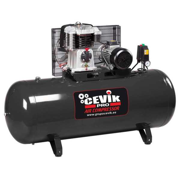 Compresor correa pro estacionario 270 litros 5,5hp trifasico 400v ca-pro300-5.5tf CEVIK