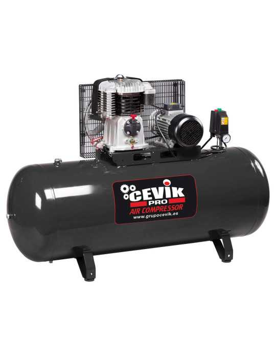 Compresor correa pro estacionario 270 litros 5,5hp trifasico 400v ca-pro300-5.5tf CEVIK