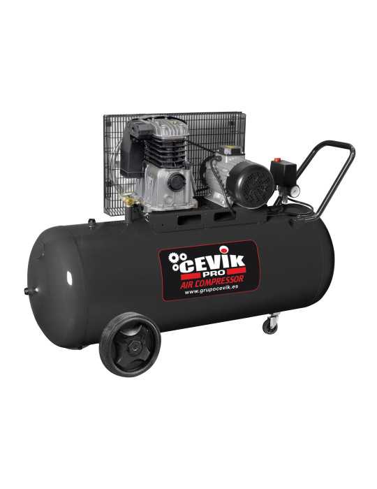 Compresor correa pro 150 litros 3hp trifasico 400v ca-pro150-3tf CEVIK
