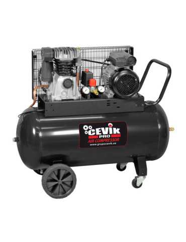 Compresor correa pro 100 litros 3hp trifasico 400v ca-pro100-3tf CEVIK