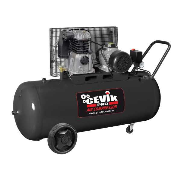 Compresor correa pro 150 litros 3hp monofasico 230v ca-pro150-3mf CEVIK