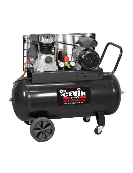 Compresor correa pro 100 litros 3hp monofasico 230v ca-pro100-3mf CEVIK