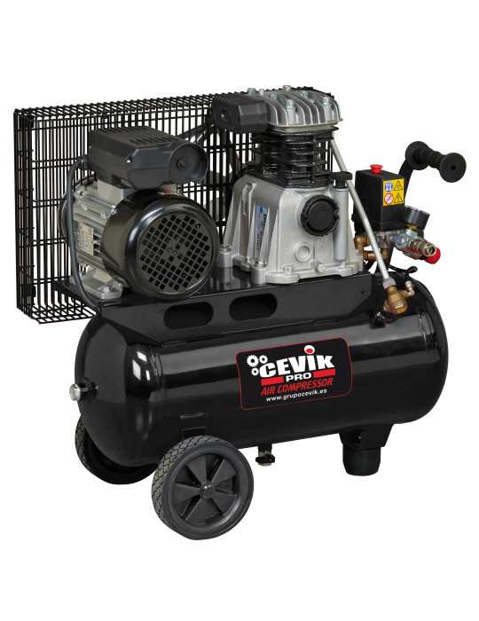 Compresor correa pro 25 litros 3hp monofasico 230v ca-pro25-3mf CEVIK