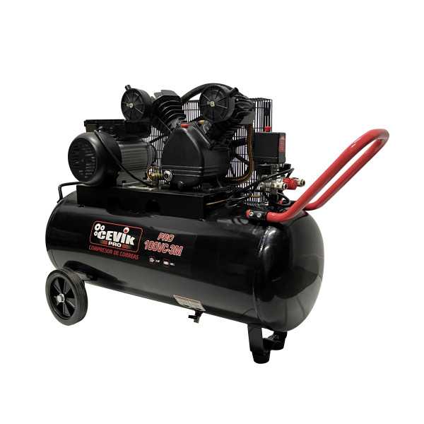 Compresor correa pro 100 litros 3hp en v monofasico 230v ca-pro100vc-3m CEVIK