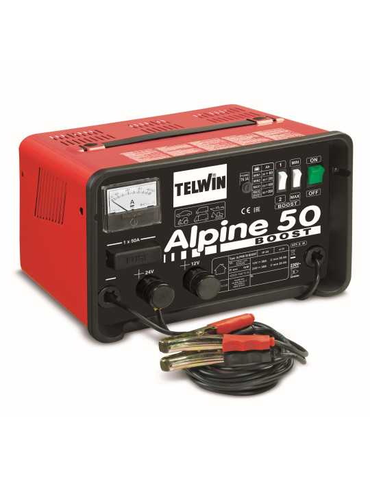 Cargador batería Alpine 50 boost 230v 12-24v te-807548 TELWIN