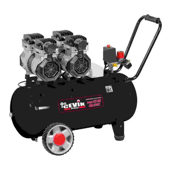 Compresor silent 50l 2.8hp pro ca-pro50s2 CEVIK