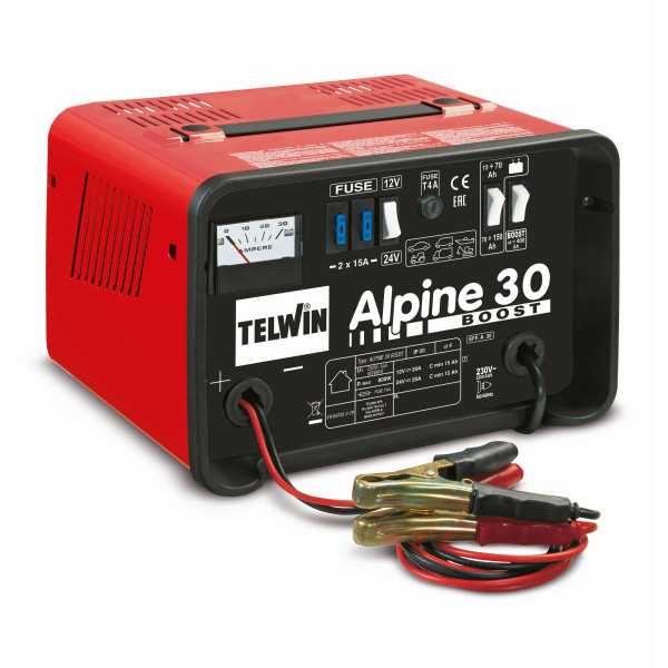 Cargador batería Alpine 30 boost 230v 12-24v te-807547 TELWIN