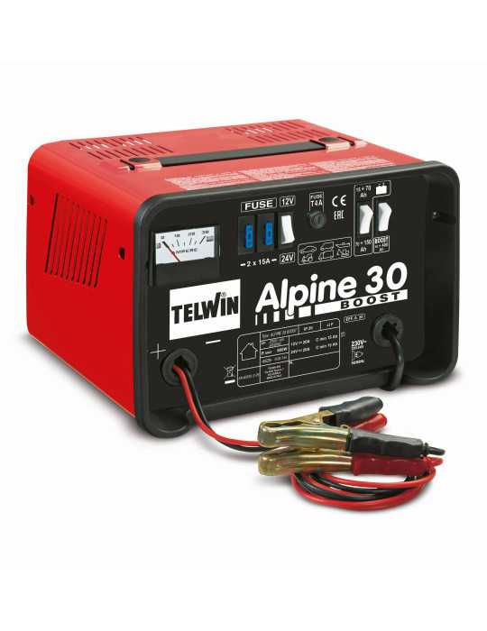 Cargador batería Alpine 30 boost 230v 12-24v te-807547 TELWIN