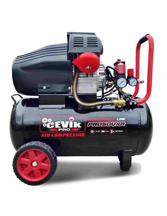 Compresor 50l 3hp cab."v" pro ca-pro50vxr CEVIK