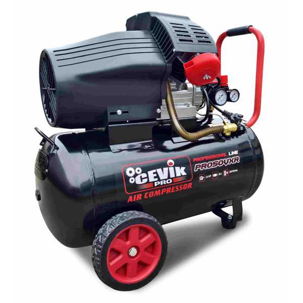 Compresor 50l 3hp cab."v" pro ca-pro50vxr CEVIK