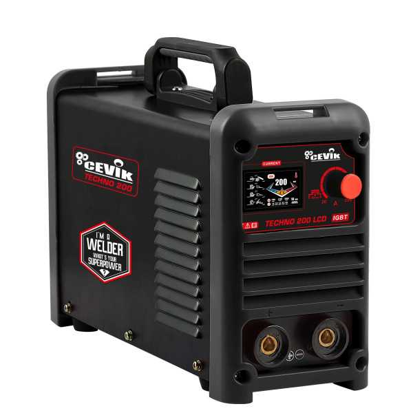 Soldador inverter pro 200 amperios pantalla lcd ce-techno200lcd CEVIK