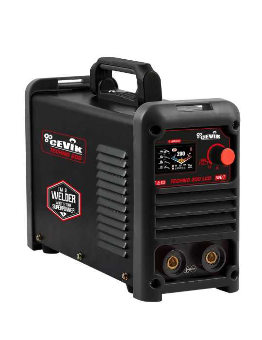 Soldador inverter pro 200 amperios pantalla lcd ce-techno200lcd CEVIK