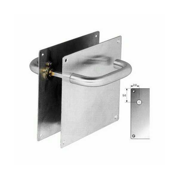 Manilla con Placa 1.180x180 Inoxidable Recta AMIG