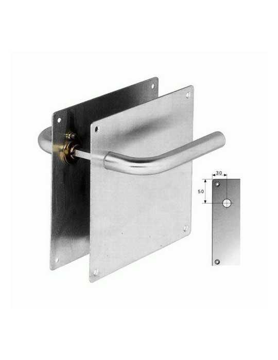 Manilla con Placa 2.180x180 Inoxidable Recta AMIG
