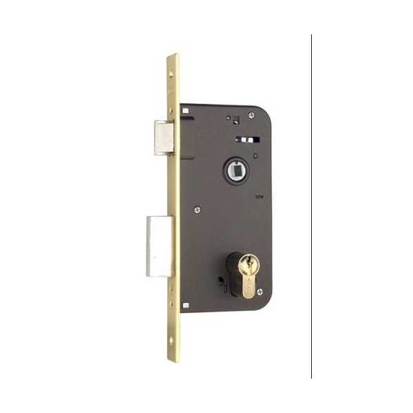 Cerradura de Embutir 600-70x40 Hierro Latonado YALE
