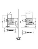 Cerradura de Embutir 650-80 Hierro Latonado YALE