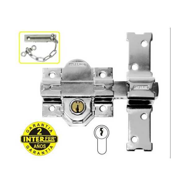 Cerrojo 31-B Cromado INTERFER