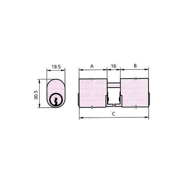 Cilindro 5964/3030/4 para Cerradura 1964 CVL
