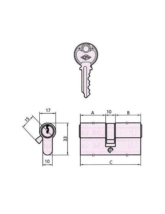 Cilindro 5982/2525/4 para Cerradura 1960 CVL