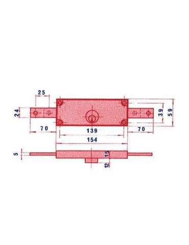 Cerradura para Puerta Metálica 5511 Horizontal LINCE